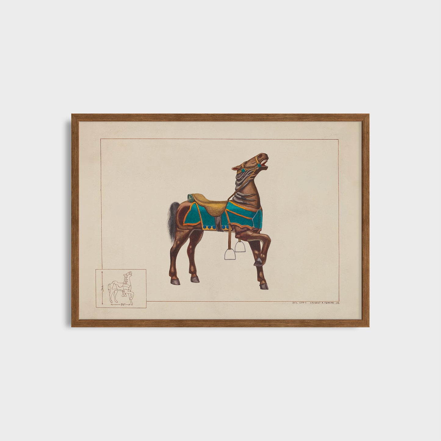 Carousel Horse - Ernest Towers (1938) - Fine Art Print N 101