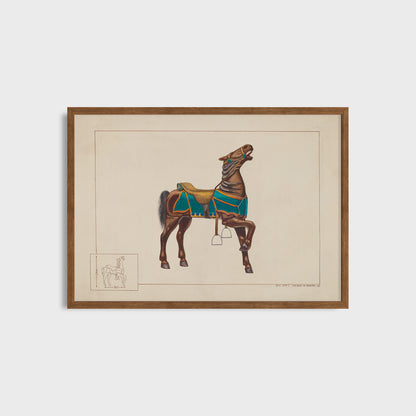Carousel Horse - Ernest Towers (1938) - Fine Art Print N 101