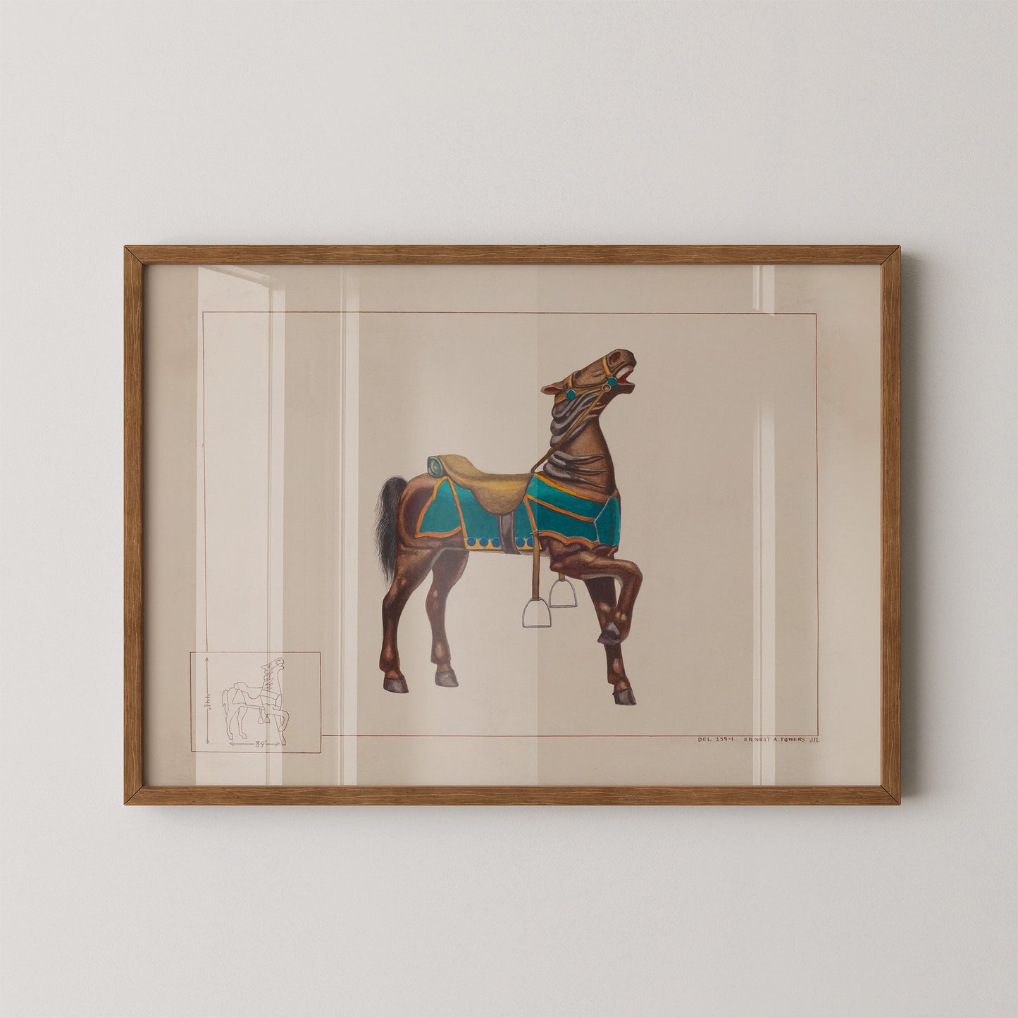 Carousel Horses (Set of 2) - Ernest Towers (1938) - Fine Art Prints N 101/102