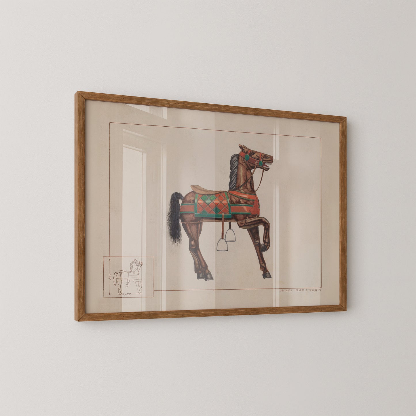 Carousel Horses (Set of 2) - Ernest Towers (1938) - Fine Art Prints N 101/102