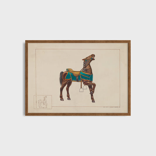 Carousel Horses (2 szt.) - Ernest Towers (1938) - Wydruki Nr 101/102